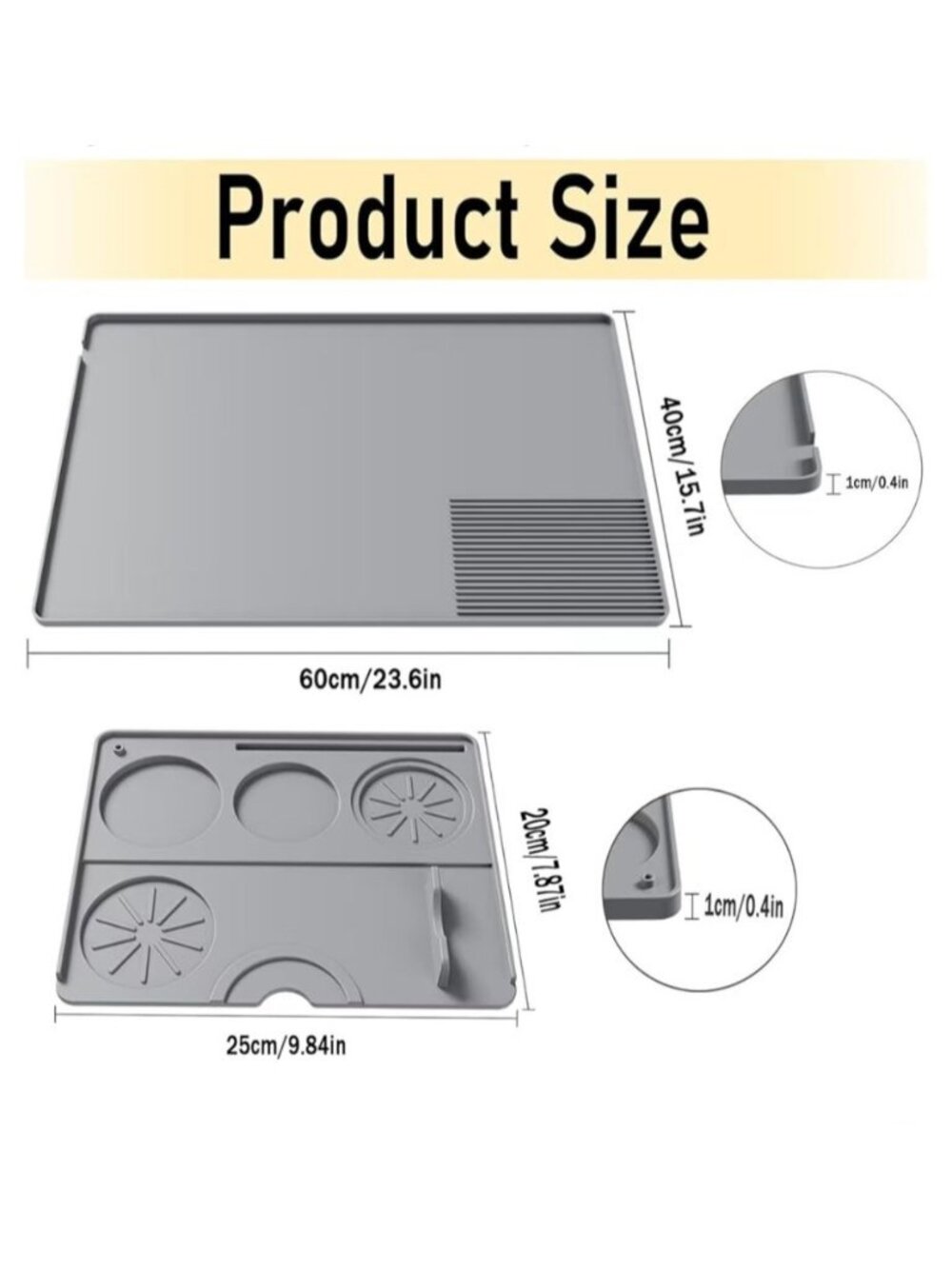 Silicone Coffee Bar Mat Ninja Espresso Machines ES601 & S701 Anti-Slip Heat-Res - Picture 2 of 6